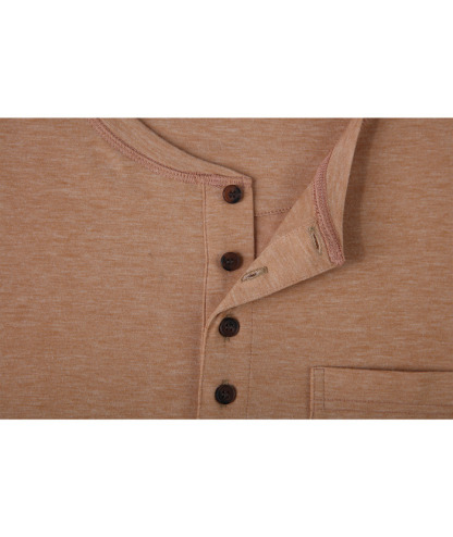 ZITY Men's Slim Fit Button Up Chest Pocket T-Shirt-CUMSS01983