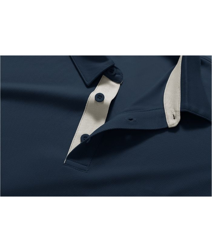 ZITY Men's Button Up Slim Fit Polo Shirt-CUMPO05188