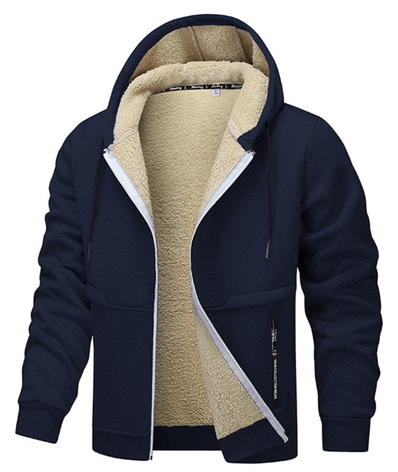 ZITY Men's Fleece Jacket Side Pocket with Zipper Casual Hoodie-DUMFH04877 | Zitysports