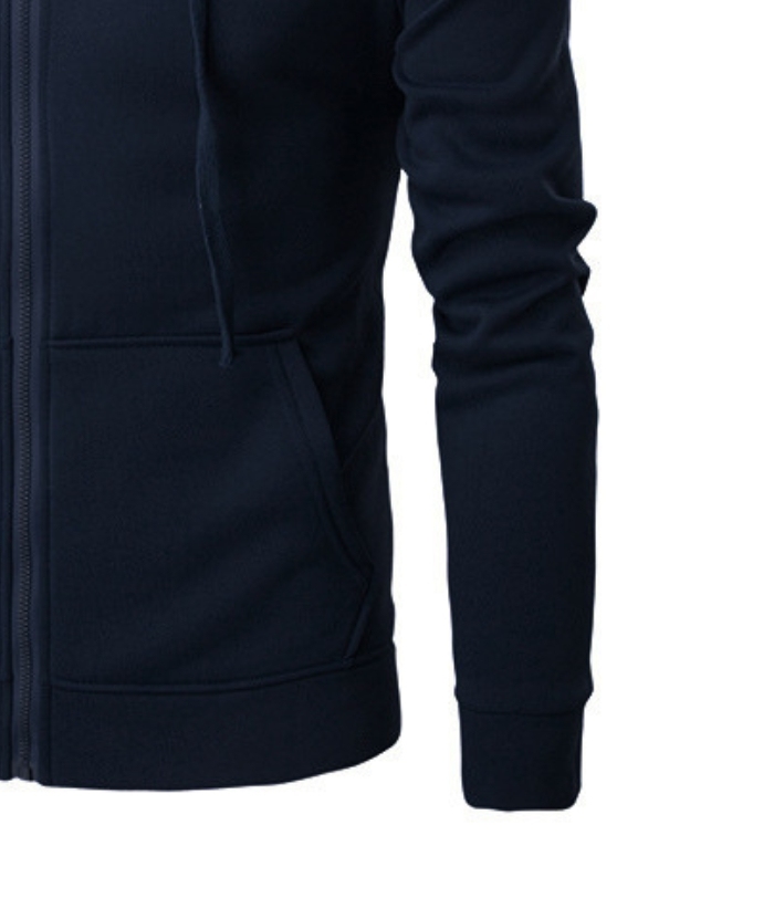 ZITY Men's Long Sleeve Solid Color Fleece Kangaroo Pocket Hoodie-DUMFH04879 | Zitysports