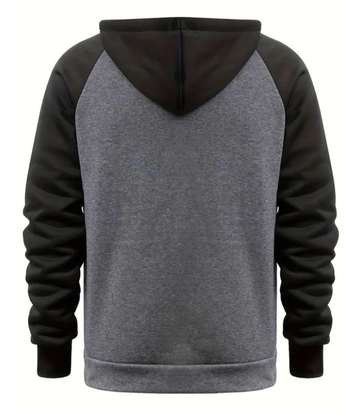 ZITY Men's Color Block with Pocket Zip Up Outdoor Hoodie-DUMFH04909|Zitysports