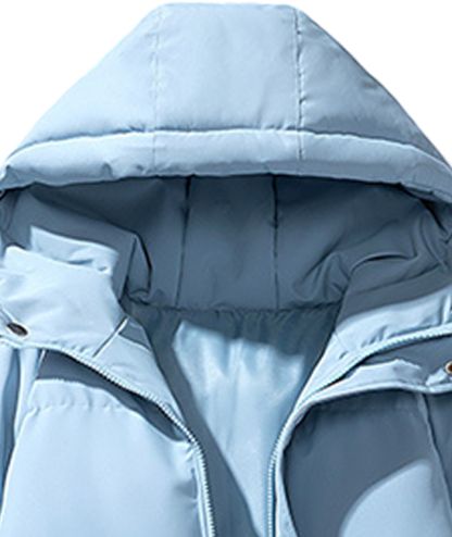 ZITY Men's Full Zipper Solid Color Puffer Jacket-DUMCO05528