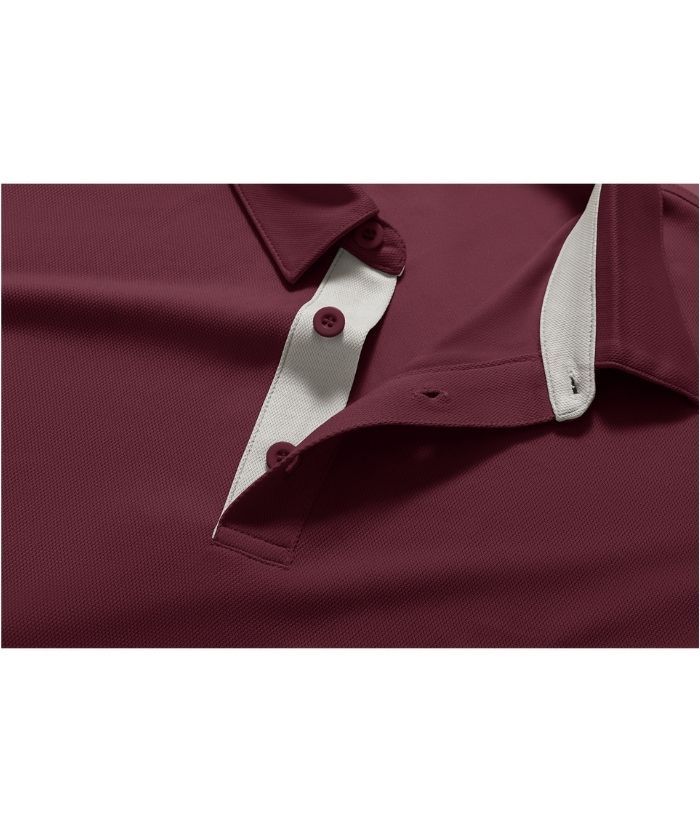ZITY Men's Button Up Slim Fit Polo Shirt-CUMPO05188