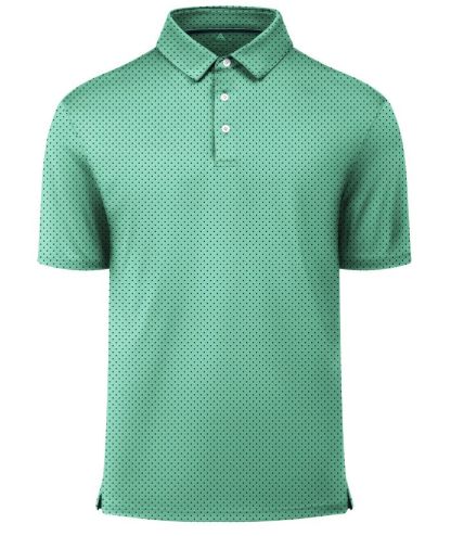 ZITY Men's Button Up Slim Fit Printed Golf Polo Shirt-CUMPO05552