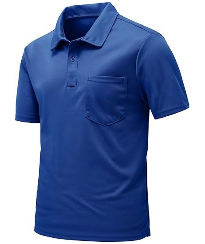 ZITY Men's Button Up Quick Dri Casual Polo Shirt-CEMPO03494