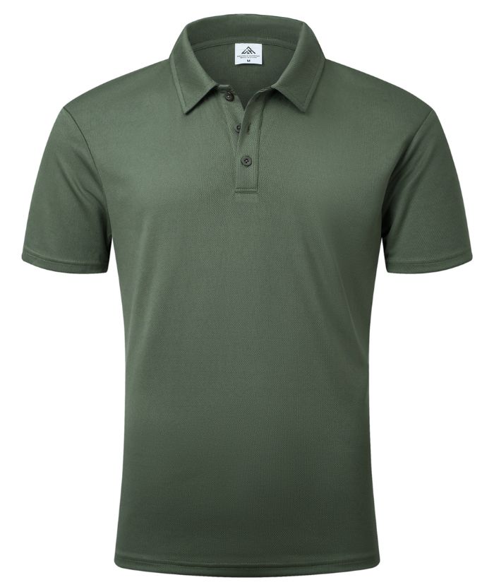 ZITY Men's Button Up Dri Fit Polo Shirt-CUMPO02332