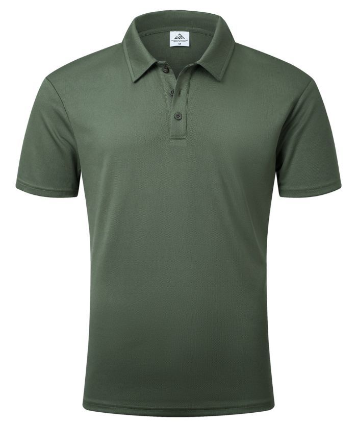 ZITY Men's Button Up Dri Fit Polo Shirt-CUMPO02332