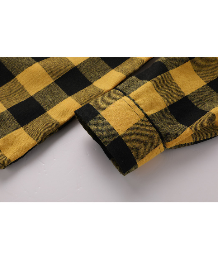 ZITY Men's Casual Soft Solid Flannel Long Sleeve Plaid Flannel Shirt-ZPK006234 | Zitysports