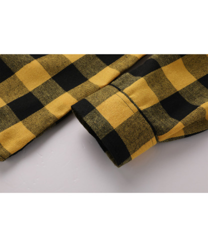ZITY Men's Casual Soft Solid Flannel Long Sleeve Plaid Flannel Shirt-ZPK006234 | Zitysports