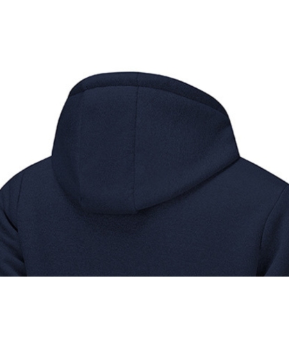 ZITY Men's Fleece Jacket Side Pocket with Zipper Casual Hoodie-DUMFH04877 | Zitysports
