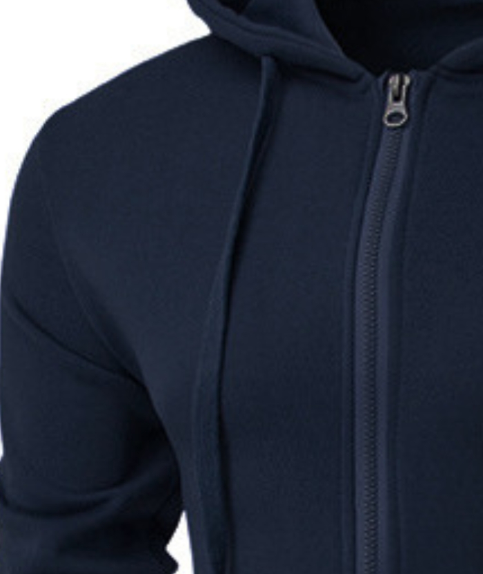 ZITY Men's Long Sleeve Solid Color Fleece Kangaroo Pocket Hoodie-DUMFH04879 | Zitysports