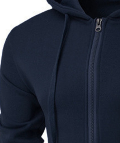 ZITY Men's Long Sleeve Solid Color Fleece Kangaroo Pocket Hoodie-DUMFH04879 | Zitysports