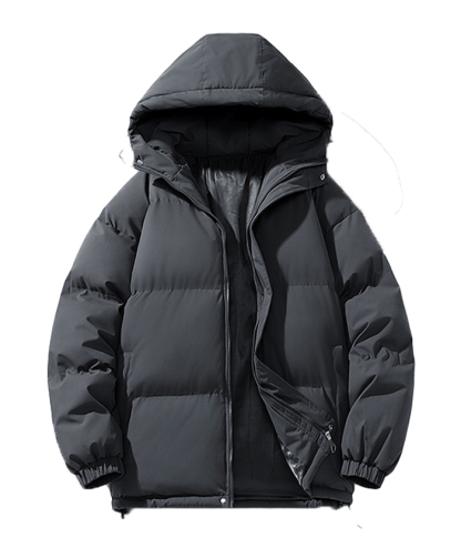 ZITY Men's Full Zipper Solid Color Puffer Jacket-DUMCO05528