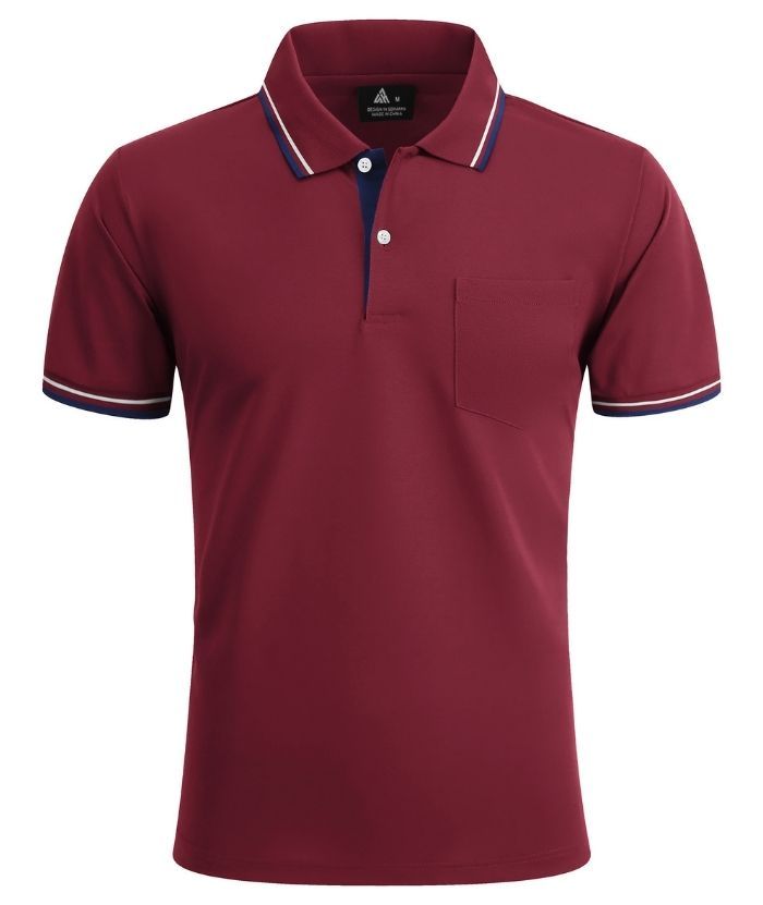 ZITY Men's Button Up Dri Fit Golf Polo Shirt-CFMPO00134