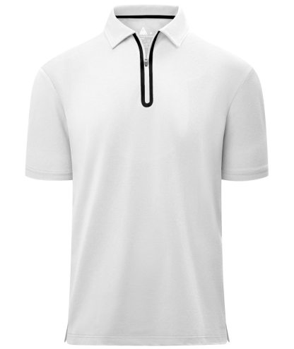 ZITY Men's Zip Up Golf Polo Short Sleeve Moisture Wicking Shirt S-3XL-ZPK007845|Zitysports