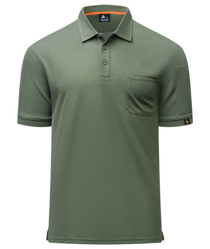 ZITY Men's Solid Color Slim Fit Golf Polo Shirt-ZPK007931