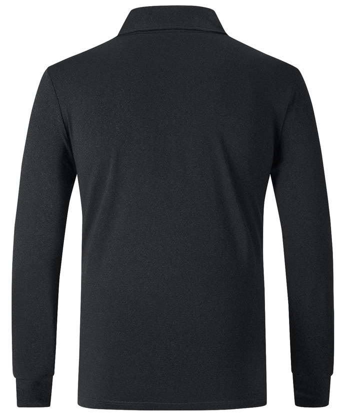 ZITY Men's 3 Button Quick Dry Long Sleeve Performance Polo Shirt-ZPK007158 | Zitysports