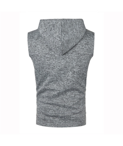 Men's Sleeveless Hooded Sport Vest Casual Hoodie-ZPK007596 | Zitysports