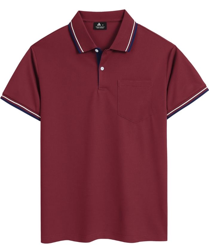 ZITY Men's Button Up Dri Fit Golf Polo Shirt-CFMPO00134