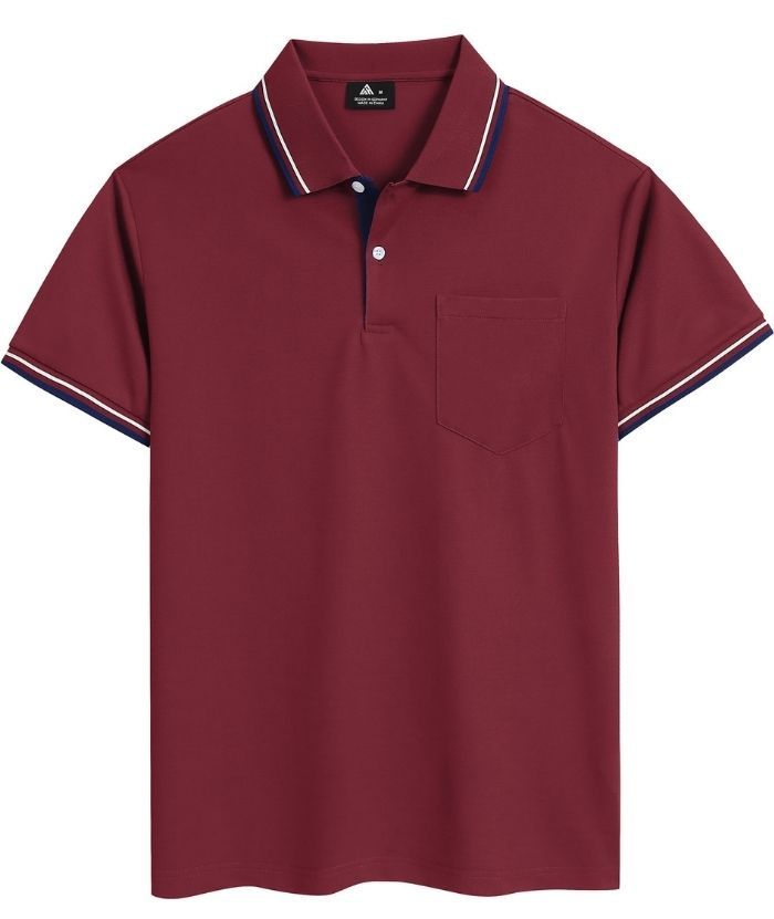 ZITY Men's Button Up Dri Fit Golf Polo Shirt-CFMPO00134