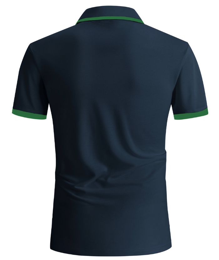 ZITY Men's Slim Fit Button Up Golf Polo Shirt-CEMPO04037