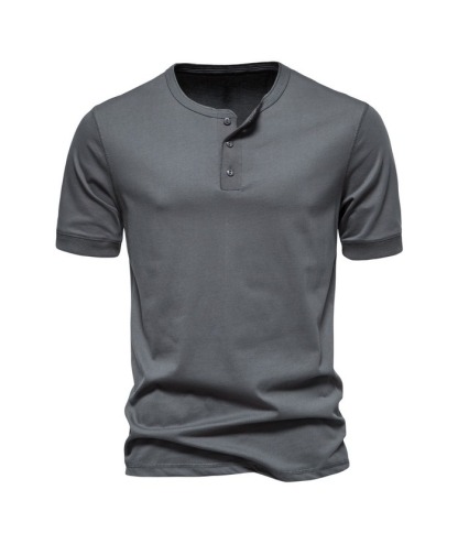 ZITY Men's Cotton Henley Shirt-ZPK010507  | Zitysports