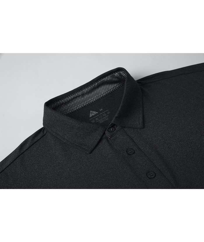 ZITY Men's 3 Button Quick Dry Long Sleeve Performance Polo Shirt-ZPK007158 | Zitysports