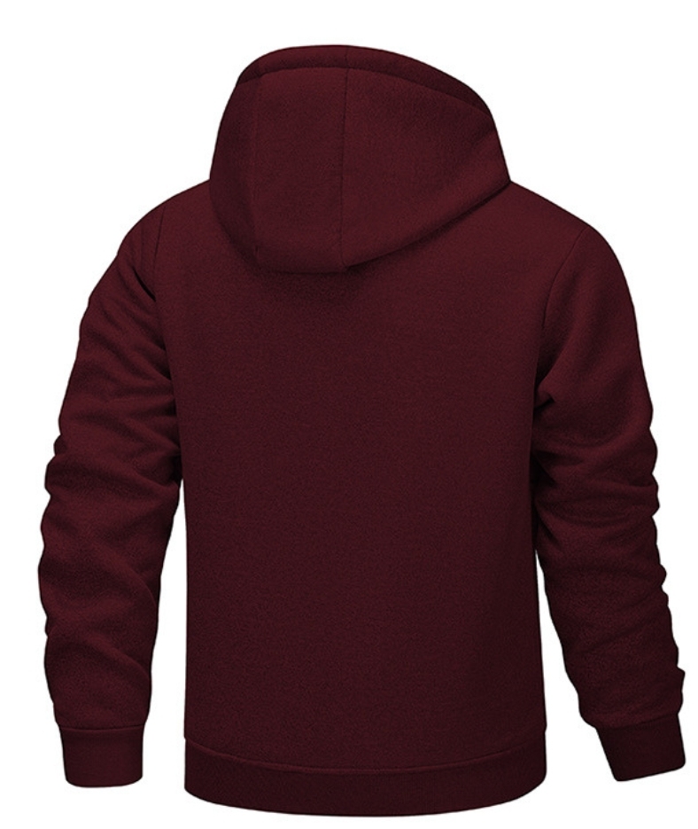 ZITY Men's Fleece Jacket Side Pocket with Zipper Casual Hoodie-DUMFH04877 | Zitysports