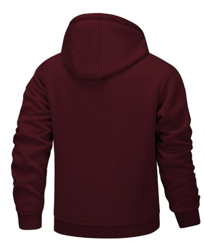 ZITY Men's Fleece Jacket Side Pocket with Zipper Casual Hoodie-DUMFH04877 | Zitysports