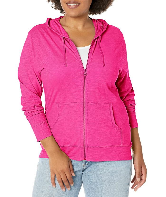 ZITY Women's Light Weight Long Sleeve Full Zipper Casual Hoodie-DUWHD04912|Zitysports