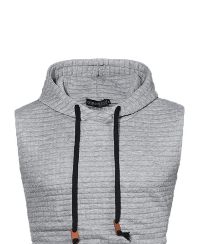 ZITY Men's Plus Size  Solid Color Sleeveless Hoodie-DUMMG05201|Zitysports