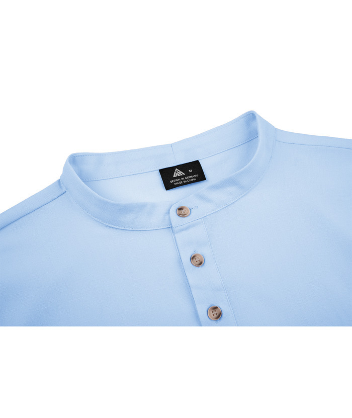 ZITY Men's Dri Fit Summer Henley T-Shirt-CUMSS01288