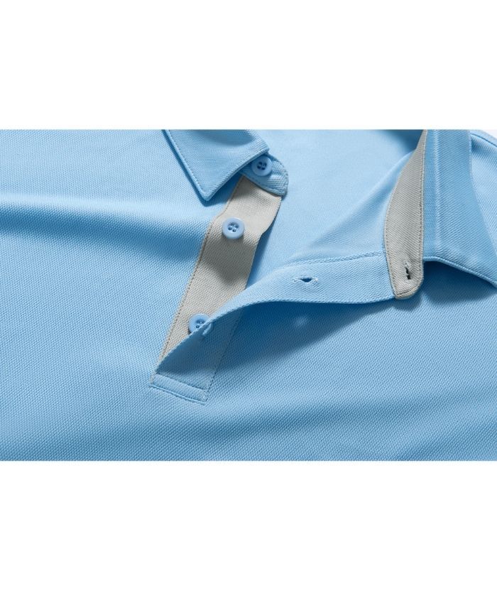 ZITY Men's Button Up Slim Fit Polo Shirt-CUMPO05188