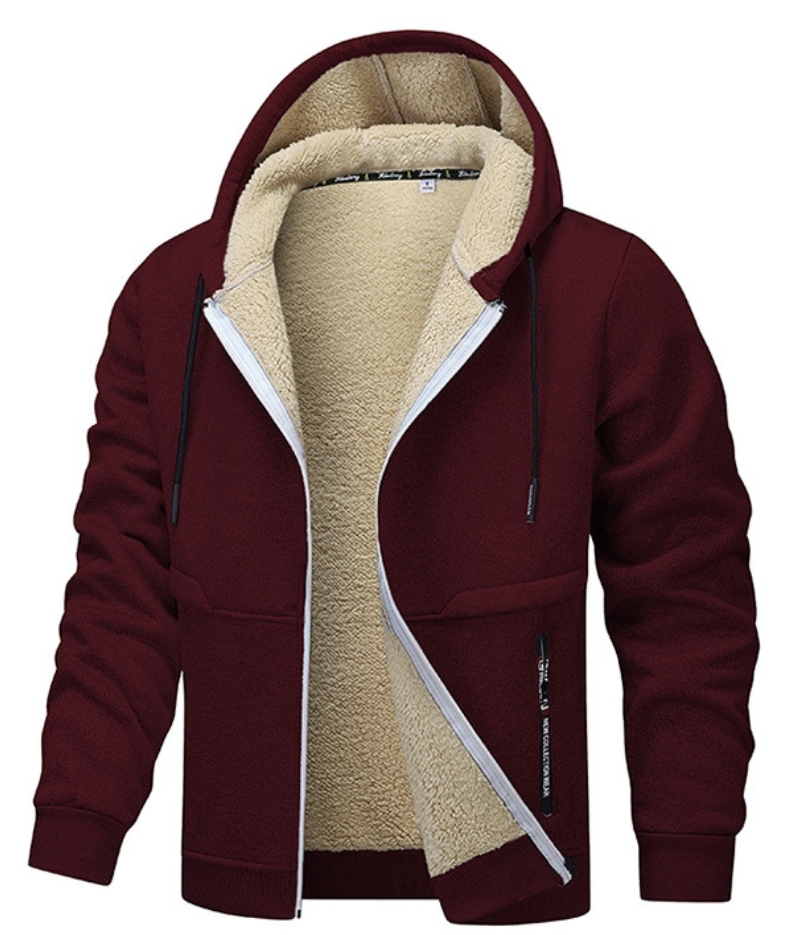 ZITY Men's Fleece Jacket Side Pocket with Zipper Casual Hoodie-DUMFH04877 | Zitysports