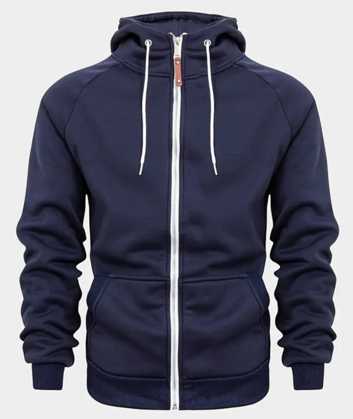 ZITY Men's Color Block with Pocket Zip Up Outdoor Hoodie-DUMFH04909|Zitysports