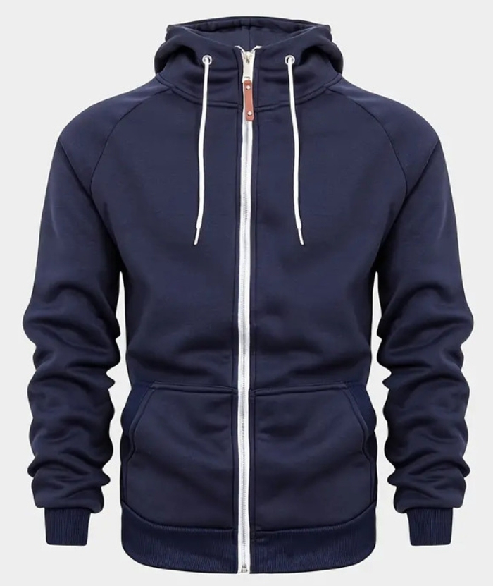 ZITY Men's Color Block with Pocket Zip Up Outdoor Hoodie-DUMFH04909|Zitysports