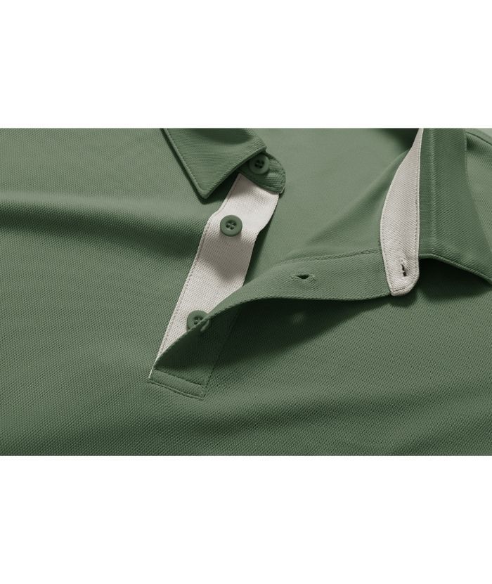 ZITY Men's Button Up Slim Fit Polo Shirt-CUMPO05188