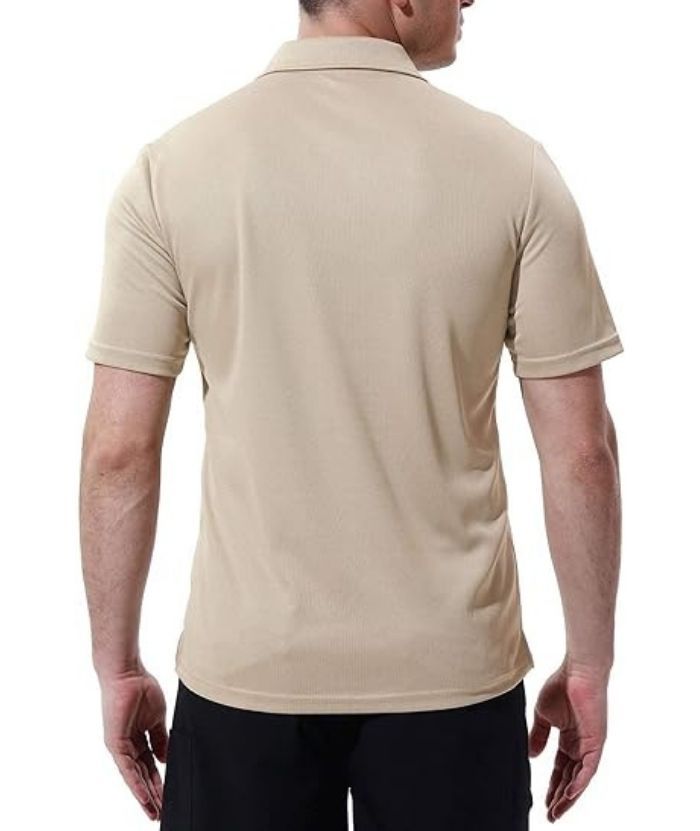 ZITY Men's Button Up Quick Dri Casual Polo Shirt-CEMPO03494