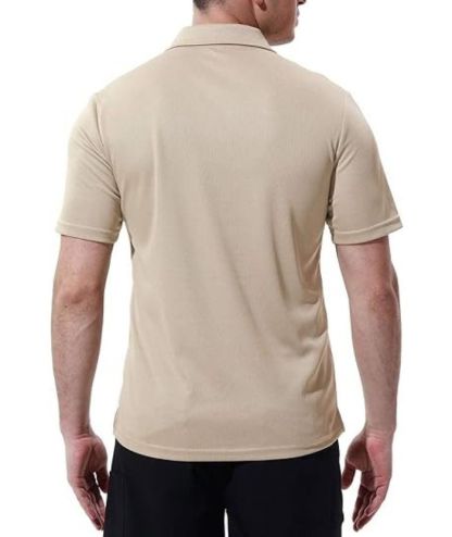 ZITY Men's Button Up Quick Dri Casual Polo Shirt-CEMPO03494