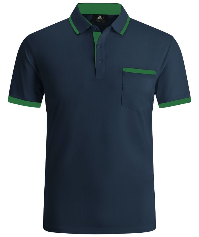 ZITY Men's Slim Fit Button Up Golf Polo Shirt-CEMPO04037