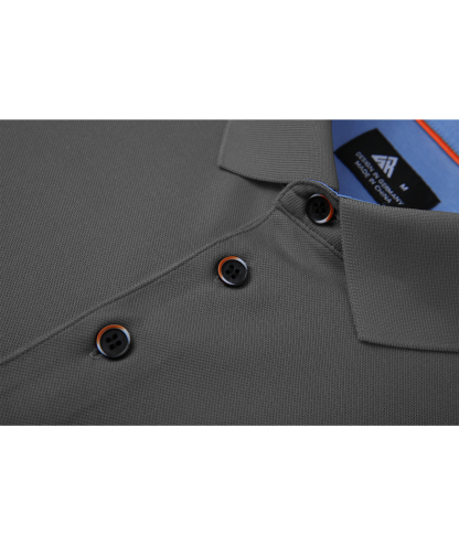 ZITY Men's Button Up Dri Fit Long Sleeve Polo Shirt-CFMPO00095