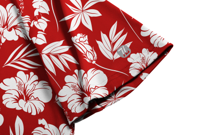 ZITY Men's Hawaiian Flower Print Polo Shirts-CUMPO05190