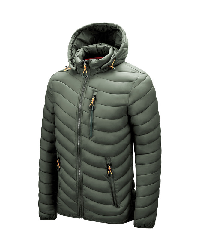 ZITY Men's Stand Collar Hooded Lightweight Puffer Jacket-22913 | Zitysports