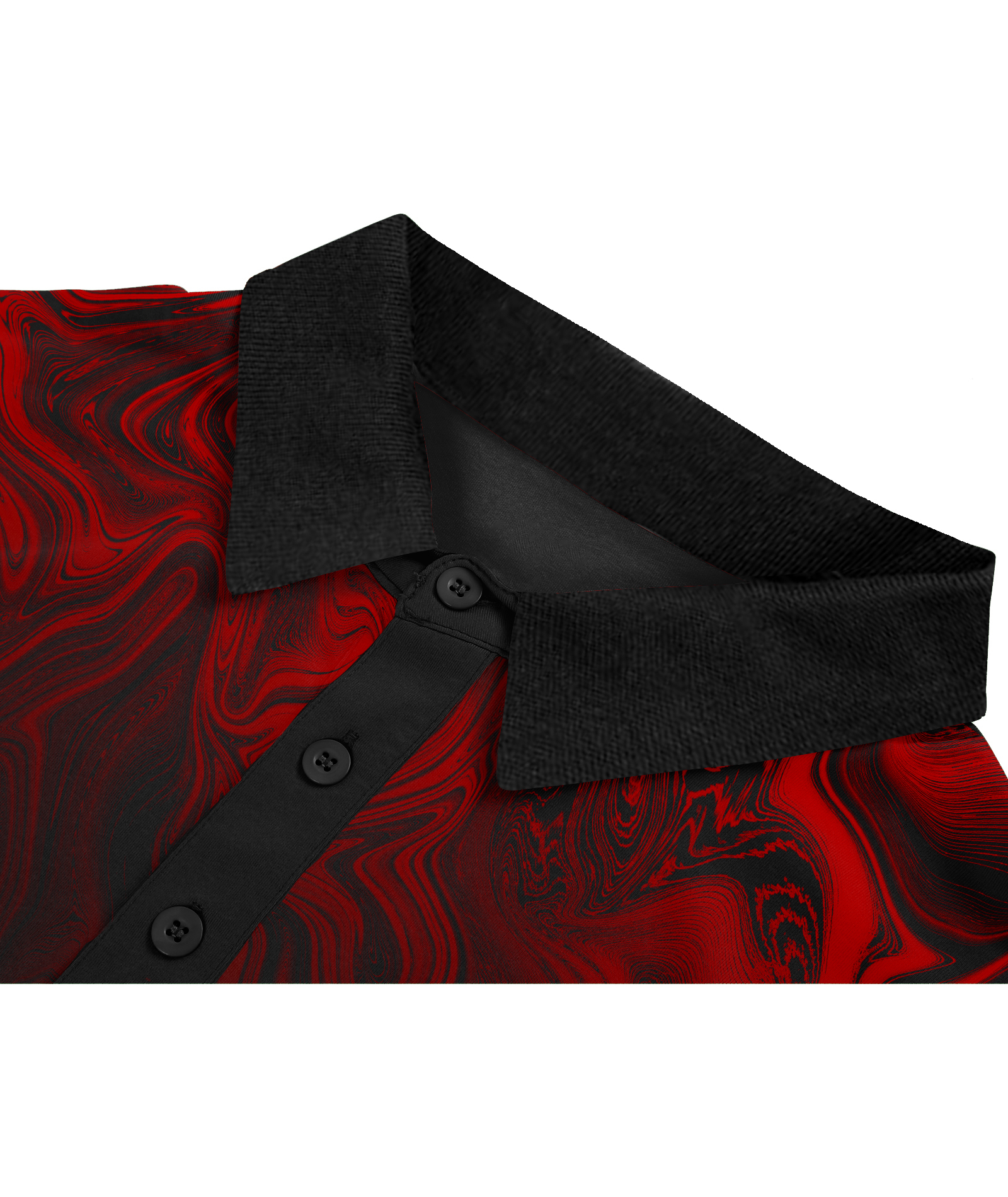 ZITY Men's Button Up Printed Dri Fit Polo Shirt-GFMPO00040