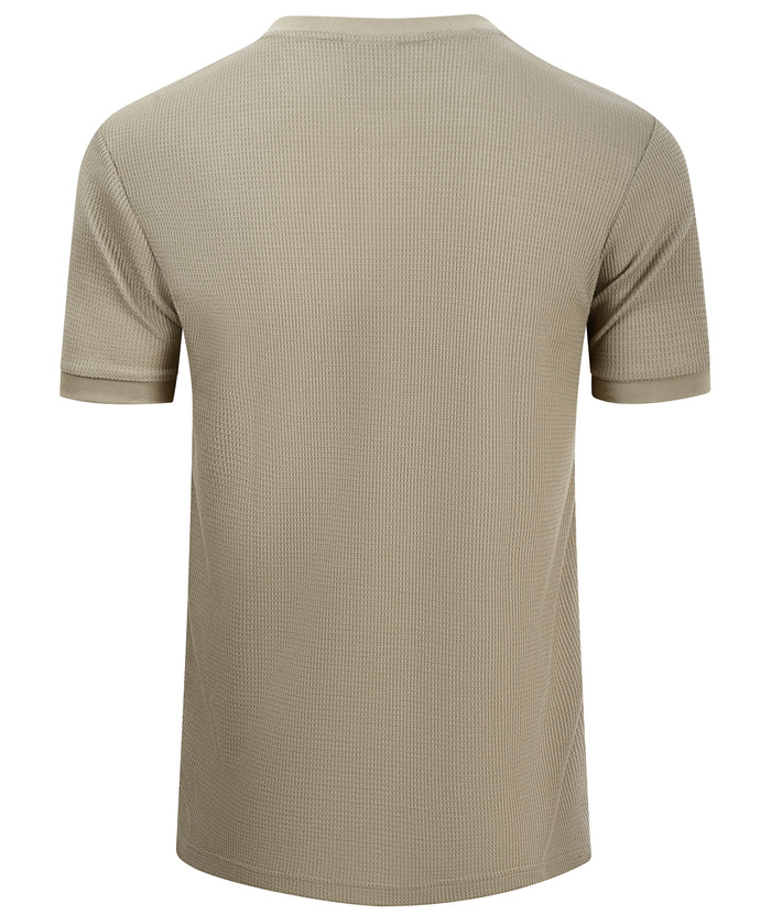 ZITY Men's Slim Fit Button Up Summer T-Shirt-CUMSS01031