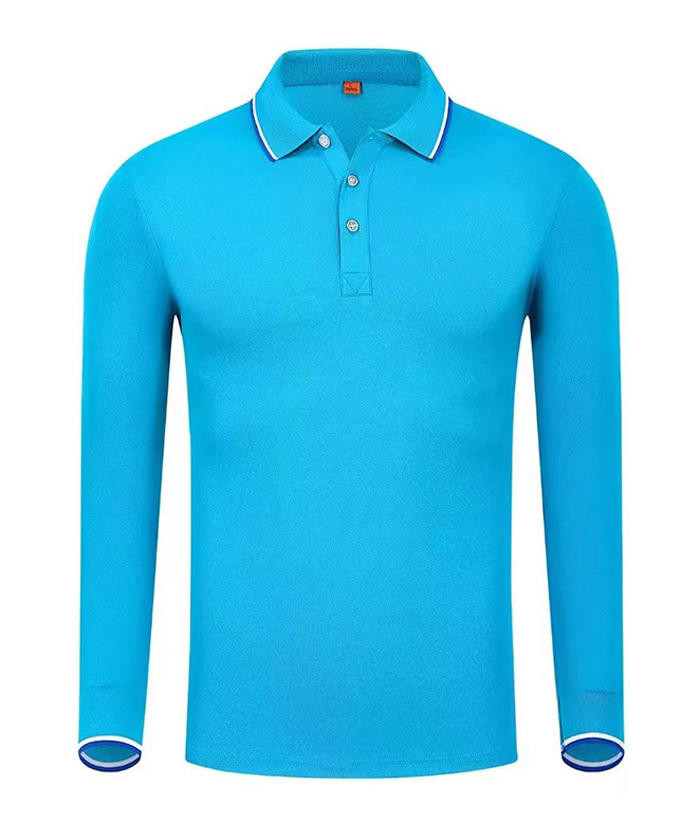 Men's Long Sleeve Lapel Slim Fit Polo Shirt-DUMLP05808