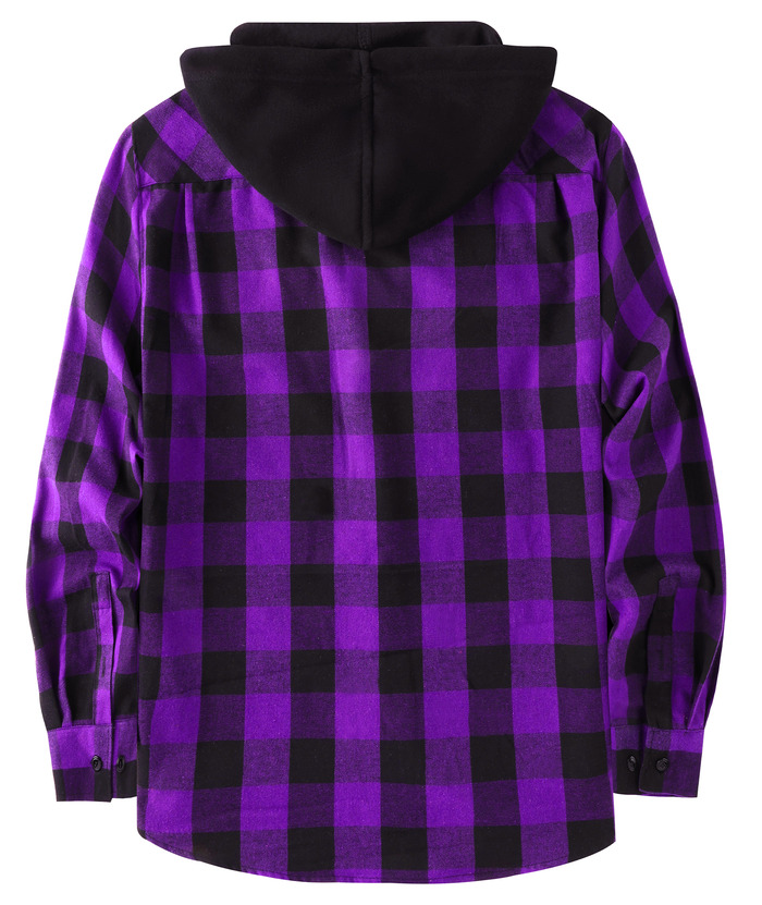 ZITY Men's Color Block Pattern Long Sleeve Casual Plaid Flannel Shirt-ZPK006185 | Zitysports