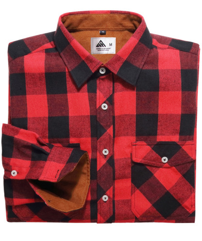 ZITY Men's Plaid Button Up Shirt with Flap Pocket Spring Fall Top-ZPK006565 | Zitysports