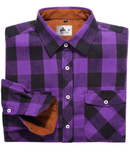 ZITY Men's Plaid Button Up Shirt with Flap Pocket Spring Fall Top-ZPK006565 | Zitysports