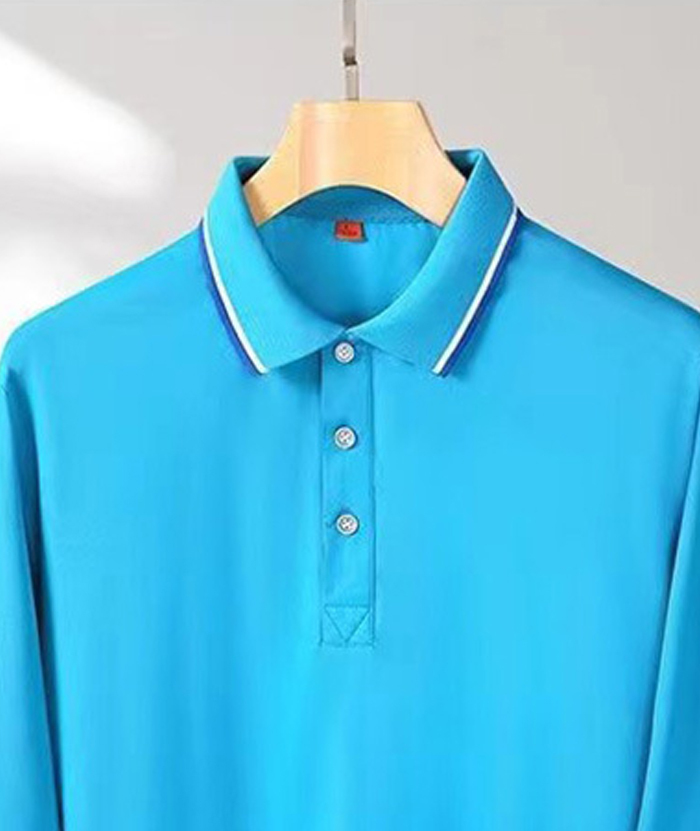 Men's Long Sleeve Lapel Slim Fit Polo Shirt-DUMLP05808